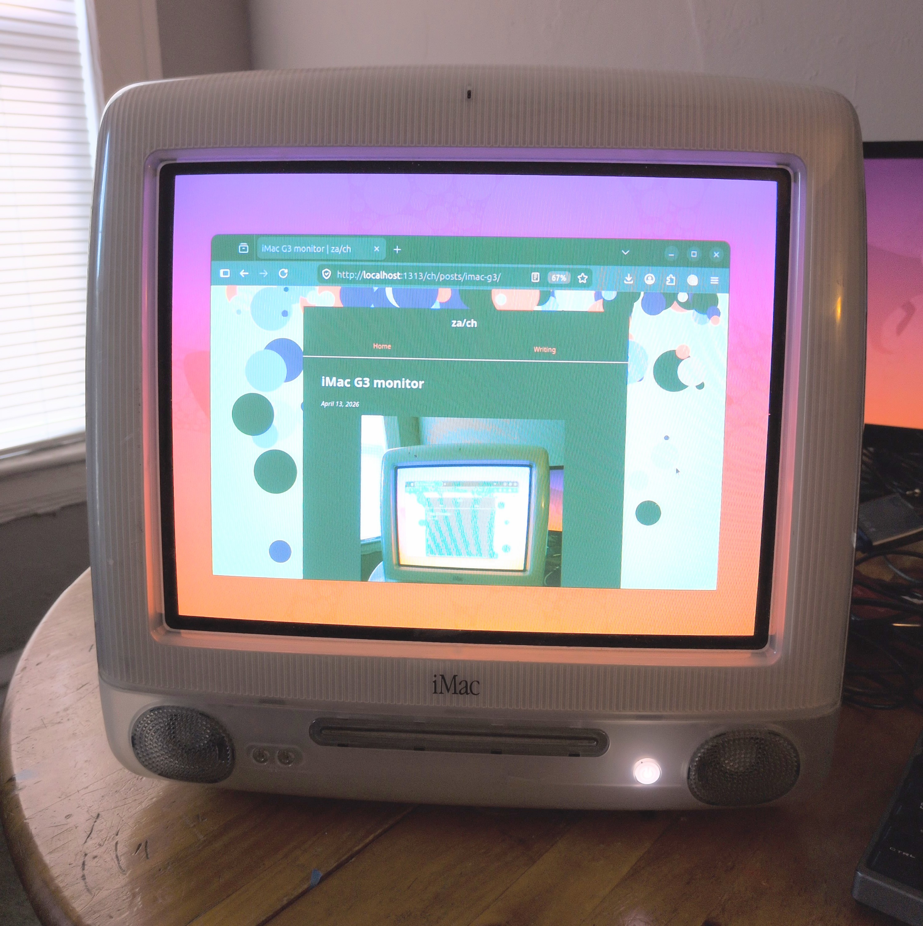 iMac monitor showing this post, with a picture of the iMac monitor showing this post, with a picture of the iMac monitor...