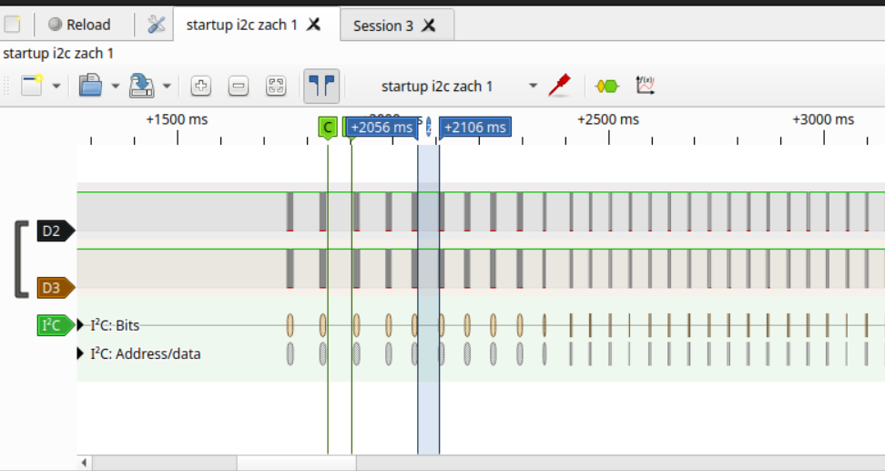 A recording in PulseView from the logic board